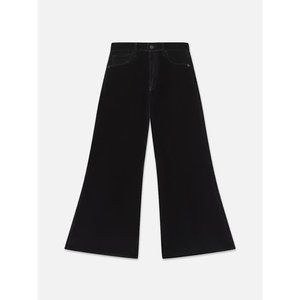 Frame Pants Womens 23 Black Wide Leg Flare Corduroy Casual High Rise